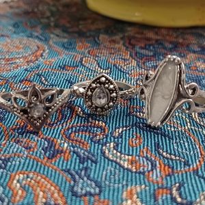 3 Silver Rings